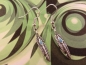 Preview: Feder Ohrringe Vintage Optik Indianer Cowboy blau